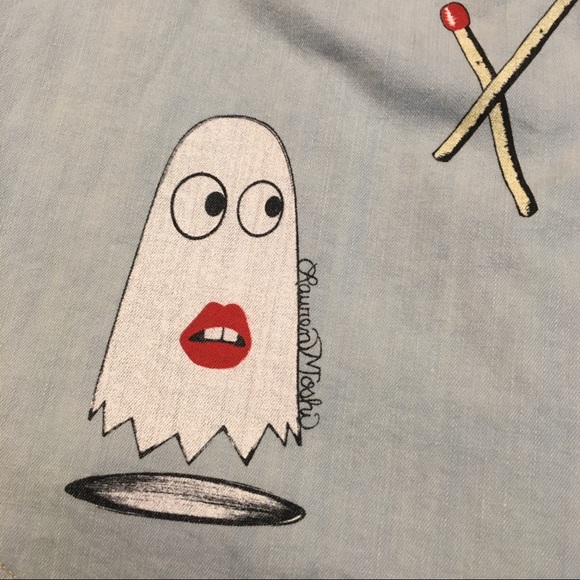 Lauren Moshi Denim Button Up with Embroidery - Picture 6 of 7